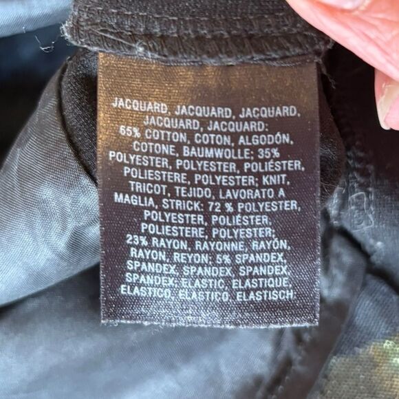 Anthropologie Maeve Camo Pencil Skirt Black Green Jacquard High Waisted  Size 2 - Picture 12 of 15